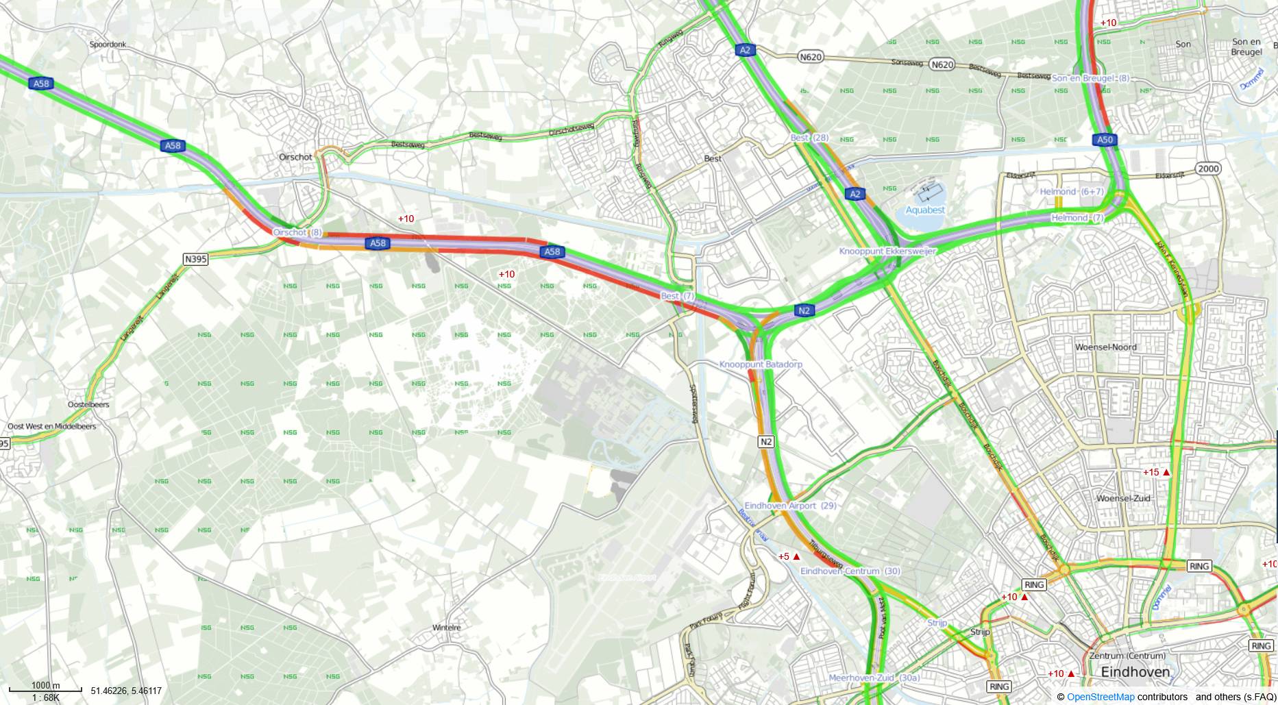 Oirschot en Best op de kaart